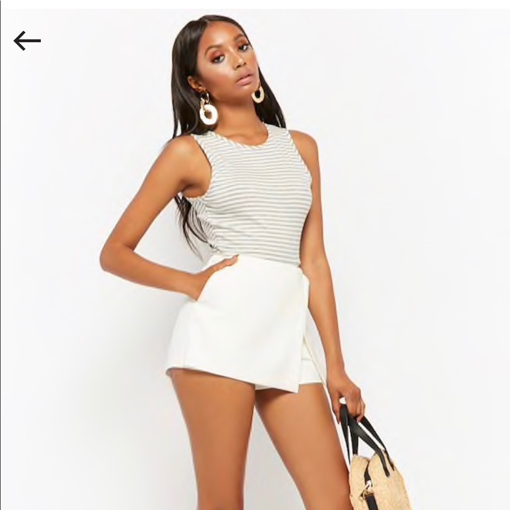 Striped Crop Top w/ Exposed back